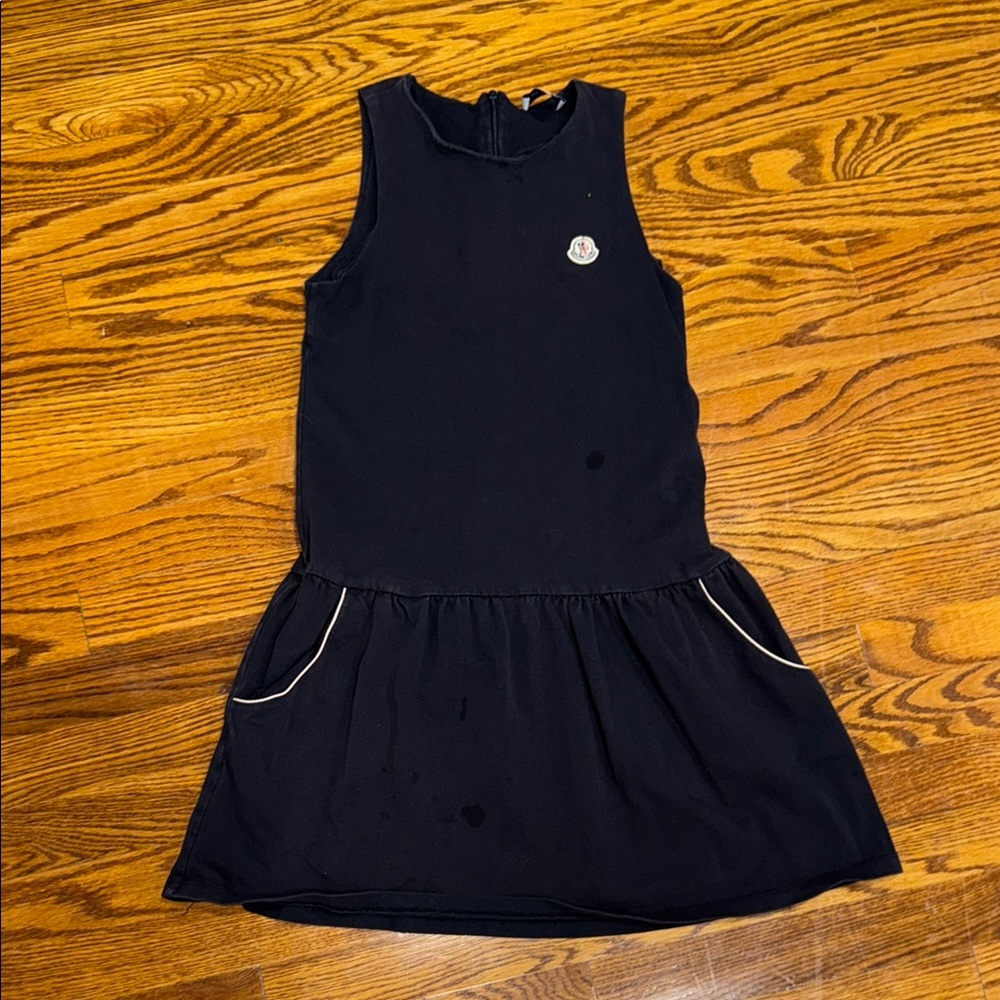 Girls moncler dress 12y navy sleeveless